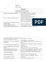 Switch Configuration Command List: The Following Table Lists Common Switch Configuration Commands