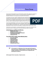 Guidelines For Conducting A: Focus Group