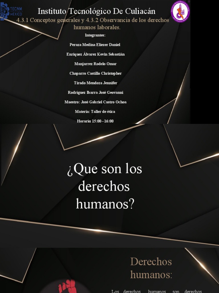 Etica Unidad 4 Derechos Humanos | PDF | Sindicato | Derecho laboral