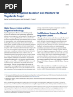 Automatic Irrigation Based On Soil Moisture For Vegetable Crops