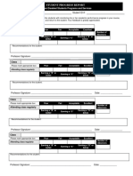 Student Performance Progress Report Form