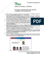 Requisitos Para Grado de Bachiller Facultad de Ingenieria