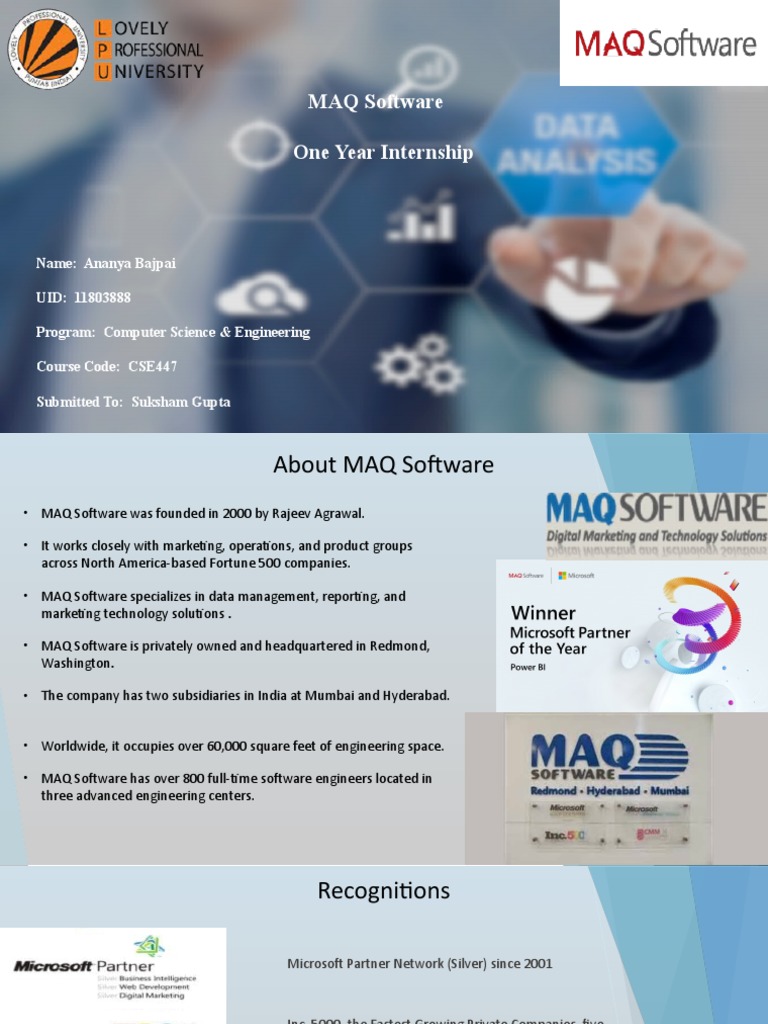 MAQ Software Internship Overview | PDF | Microsoft Azure | Cloud Computing