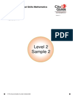 Level 2 Sample 2: Mark Scheme