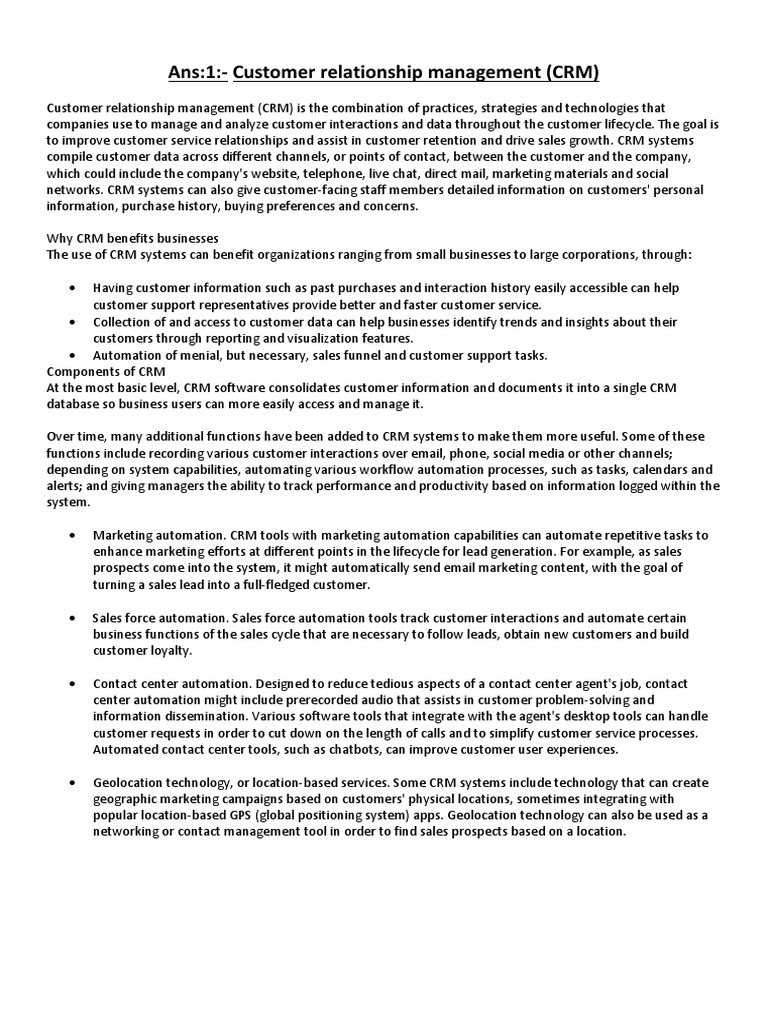 Mba 302 | PDF | Customer Relationship Management | Pricing