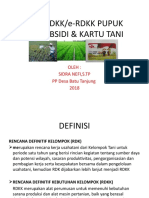 Rdk/Rdkk/E-Rdkk Pupuk Bersubsidi & Kartu Tani: Oleh: Sidra Nefi, S.TP PP Desa Batu Tanjung 2018
