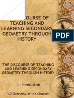 The Discourse of Teaching and Learning Secondary Geometry