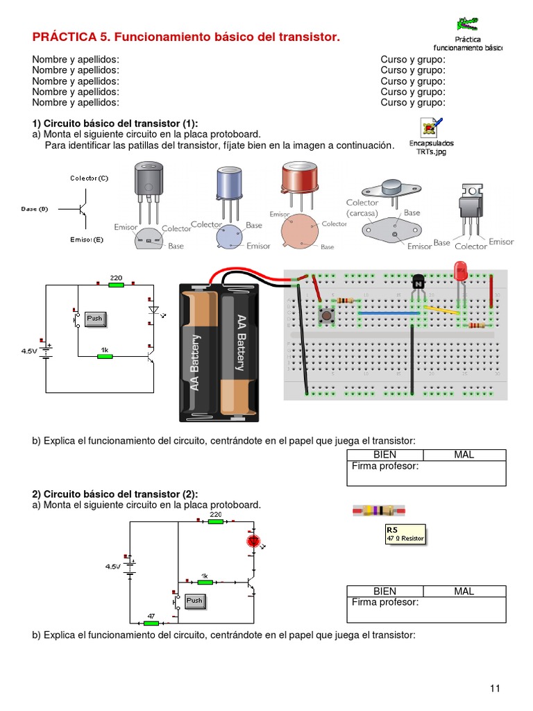 Practica 5 Transistor | PDF | Tecnología
