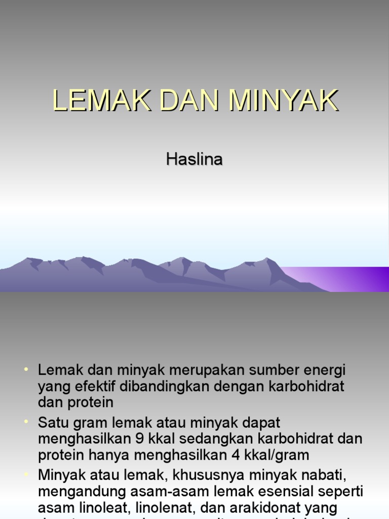 Lemak Dan Minyak | PDF