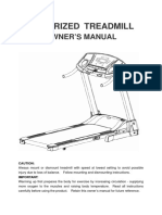 Motorized Treadmill: Owner'S Manual