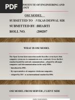 Osi Model Submitted To:Vikas Deswal Sir: Panipat Institute of Engineering and Technology