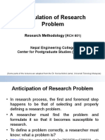 3.0 Formulation of Research Problem - Chapter 3