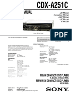 Service Manual: FM/MW/LW Compact Disc Player Fm/Am Compact Disc Player