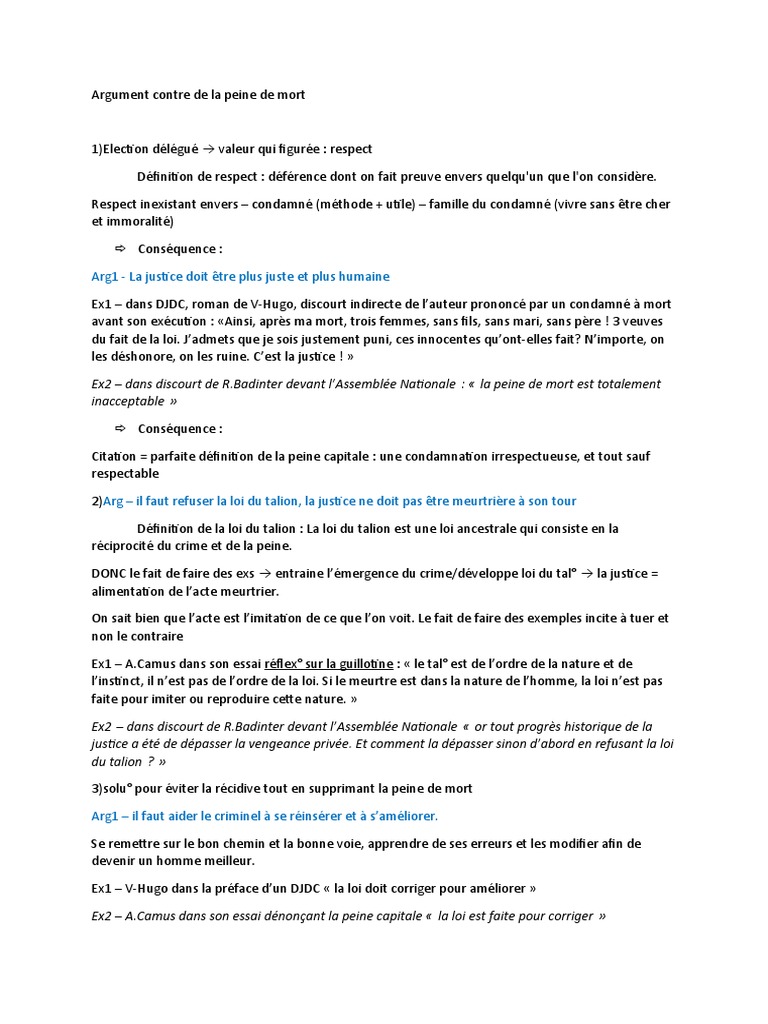 Arguments contre la peine de mort | PDF | Peine capitale | Justice