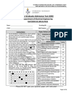 ITU Graduate Admission Test 20XX: Department of Electrical Engineering Igat20Xx-Ee (Ms & PHD)