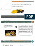 Ratios de Produccion y Avance de Los Equipos Mineros