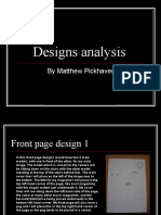 Designs Analysis: by Matthew Pickhaver