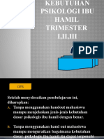 Kebutuhan Psikologi Ibu Hamil Trim I,II,III