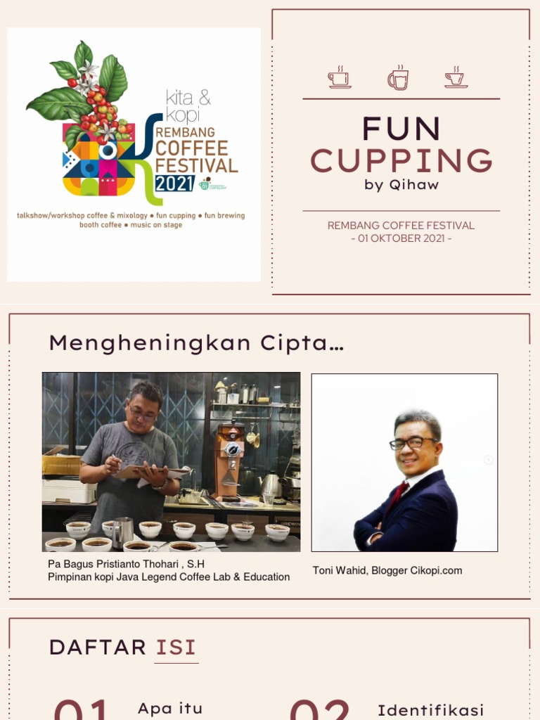 Fun Cupping @rembang Coffee Festival by Slidesgo Rev 1 | PDF