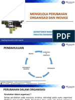 Sesi 9. Manajemen Perubahan Organisasi Inovasi