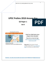 UPSC Prelims 2018 Answer Key for all Sets