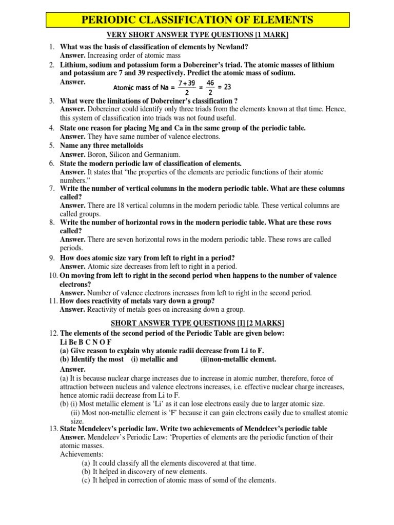 Periodic Classification of Elements | PDF | Periodic Table | Ion