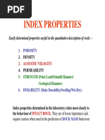 E-Rock Index Properties