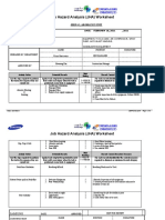 Job Hazard Analysis (JHA) Worksheet: Sungchang & Al-Shaikh Contracting Co.,Ltd