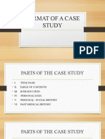 Format of a Nursing Case Study