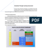 Curriculum Evaluation Through Learning Assessment