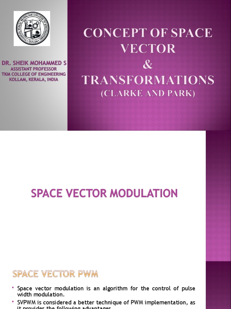 Space Vector Modulation Overview | PDF | Electricity | Electronics
