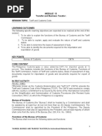 Module 13.Tariff and Customs Code