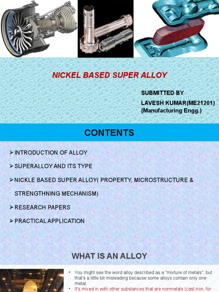 Nickel-Based Superalloys Overview | PDF | Building Materials | Materials