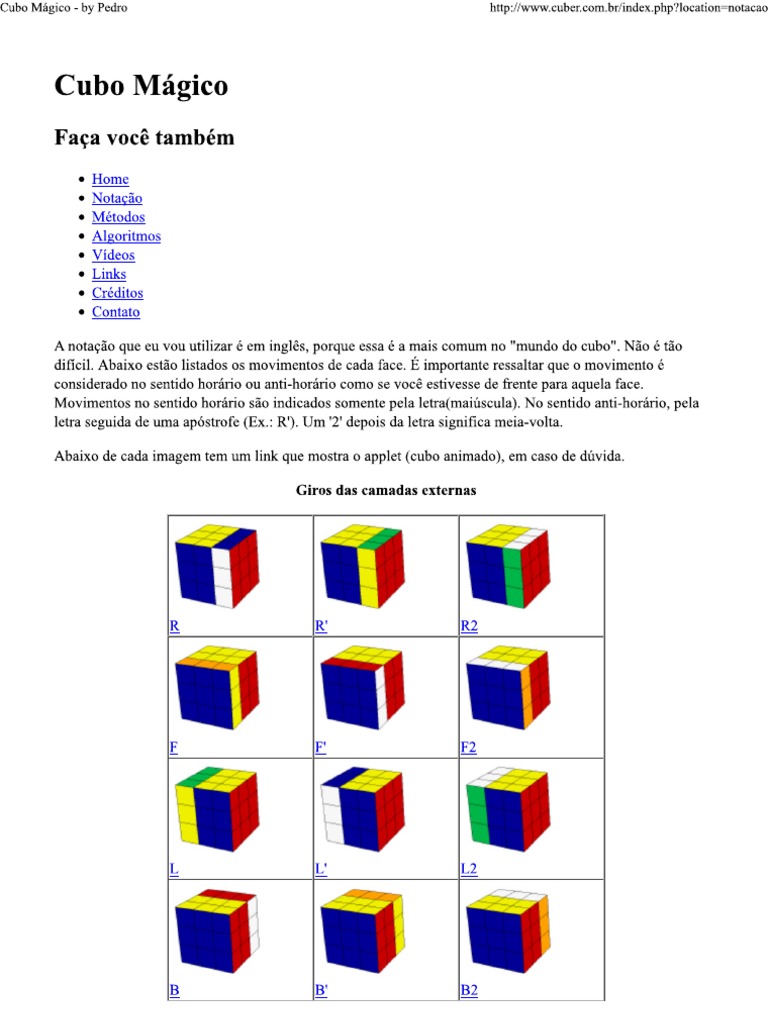 Cubo Mágico Fácil: Método das Camadas