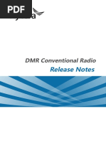 DMR Conventional Radio - Release Notes - R8.0 - V1.0