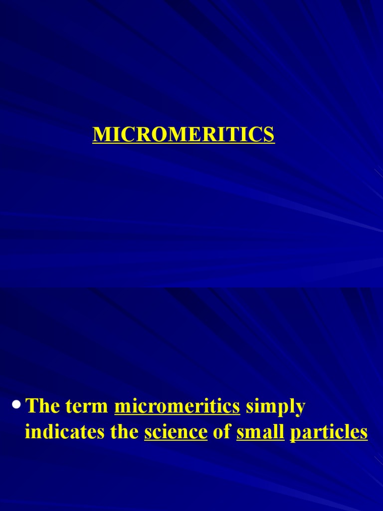 Preformulation - 1 Micromeritics | PDF | Logarithm | Tablet (Pharmacy)