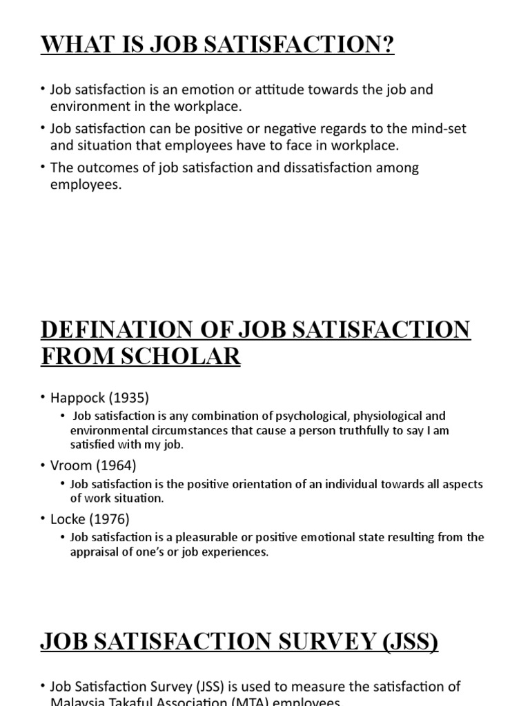 What Is Job Satisfaction | PDF