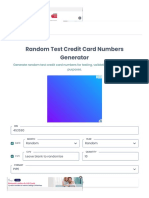Random Test Credit Card Numbers