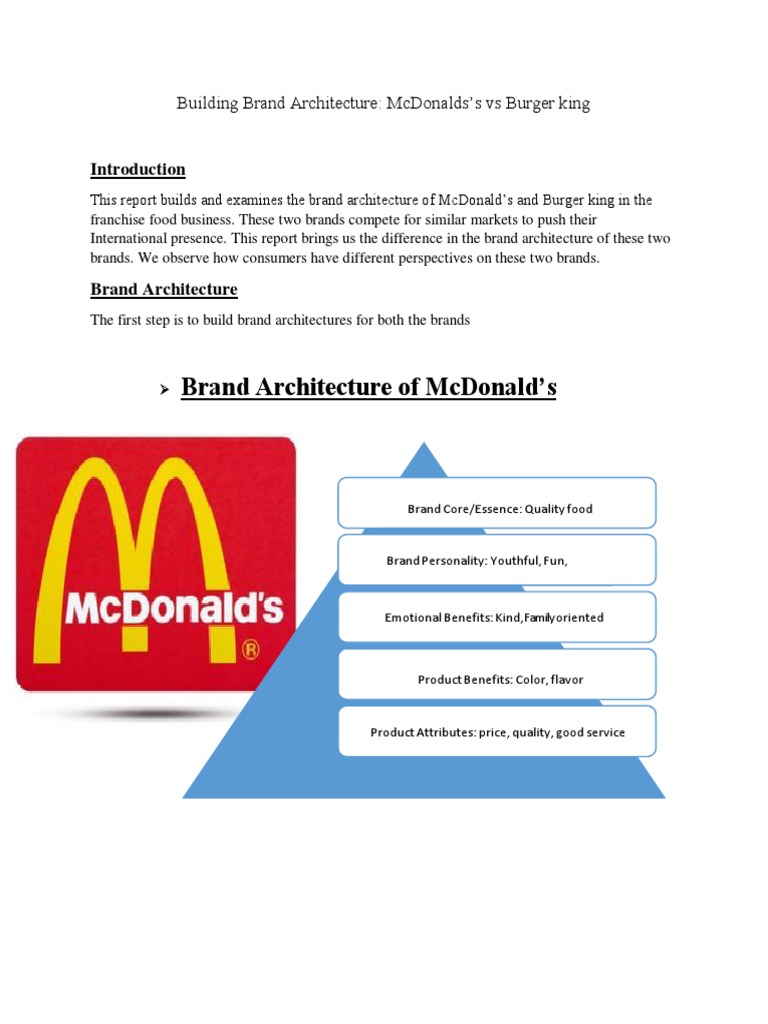 McDonalds Vs Burger King | PDF | Brand | Mc Donald's