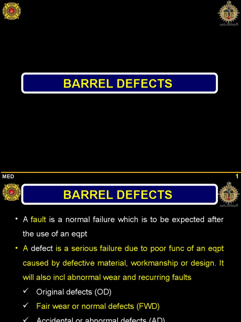 Barrel Defects PDF Gun Barrel Wear