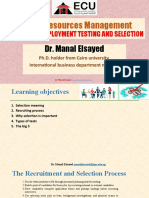 Human Resources Management: - Employment Testing and Selection