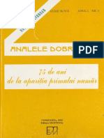 Analele Dobrogei Istorie Dobrogeana Seria II an i Nr 1 1995