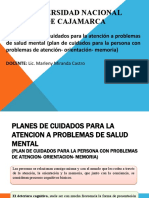 Plan de Cuidados para La Persona Con Problemas de Atenc - Orientación y Memoria