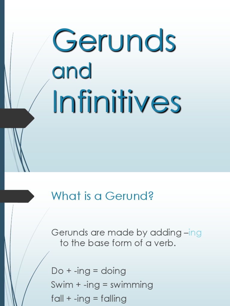 Unit 11A Gerunds - Inf - Explanation | PDF | Language Arts & Discipline ...