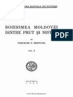 Boierimea Moldovei Dintre Prut Si Nistru La 1821 Vol. 2