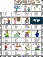 Places in A City Vocabulary Esl Multiple Choice Tests For Kids