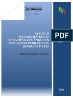 PANDUAN MANAJEMEN KELAS UNTUK SISWA GPPH Oleh Klinik Psikologi RSUD KRT Setjonegoro 1