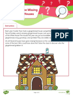 Color The Mystery of The Missing Gingerbread House Math Game