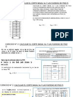 Ejercicios Cortante Basal y Fuerzas de Entrepiso. Sismo