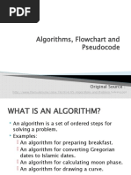 Algorithms, Flowchart and Pseudocode: Original Source